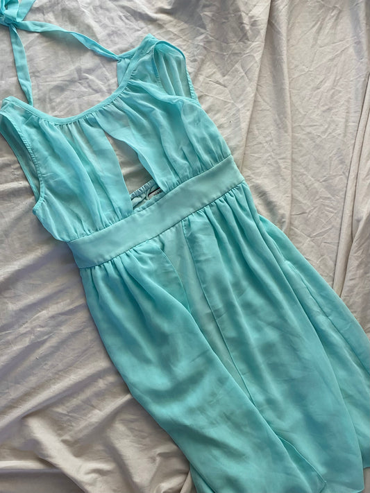 Robe de soirée bleu vert — T.36