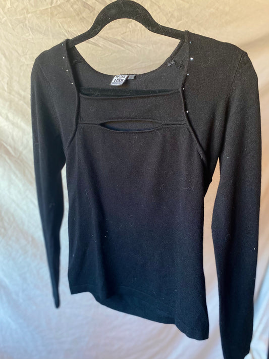 Pull fin à col ouvert — T. 38-40